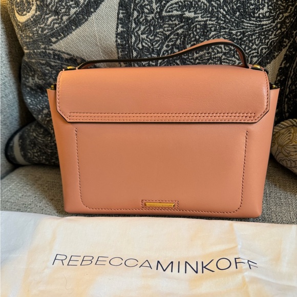 Rebecca Minkoff Blythe Medium Floral Flap Crossbody - Dusty Peach - Picture 6 of 10